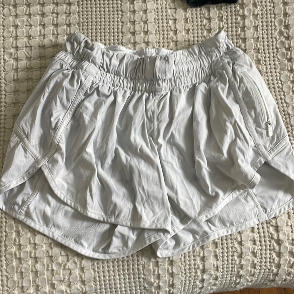 Track That White Lululemon Shorts